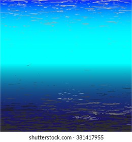 Abstract gradient sea imitation background/ Blue background
