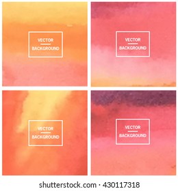 Abstract gradient set colorful blurred vector background. Vector blur background template. 