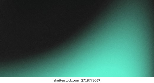Abstract gradient in shades of green with grainy noise texture. 