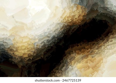 abstract gradient shadow brush stroke effect blended layered grunge shadow wave effect dark faded dark brown to beige yellow gradient background illustration