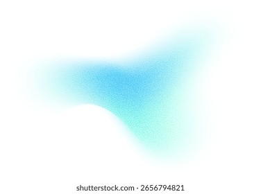 Forma de gradiente abstrata com ruído, gradação de cor granulada borrada azul, elemento de design vibrante.