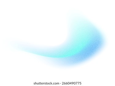 Abstrakte Farbverlauf-Form mit Rauschen, blau unscharf körnige Farbabstufung, lebendiges Design-Element.