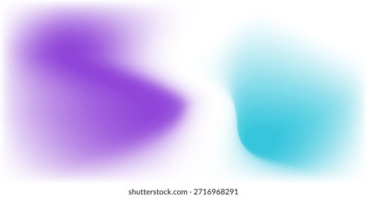 Forma Abstractas del gradiente con la gradación granulada borrosa ruidosa, azul y púrpura, elemento vibrante del diseño.