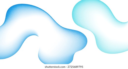 Forma de gradiente Abstractas con ruido. Degradación de color granulado borroso azul