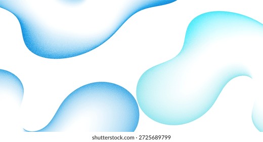 Abstract gradient shape with noise. Blue blurred grainy color gradation. Modern concept for graphic design, background, web design, poster, banner, book, slideshow.