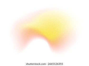 Forma de gradiente abstrata com ruído, gradação de cor granulada borrada laranja, elemento de design vibrante.