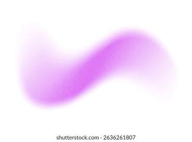 Abstract gradient shape with noise, purple blurred grainy color gradation, vibrant design element.