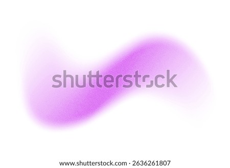 Abstract gradient shape with noise, purple blurred grainy color gradation, vibrant design element.