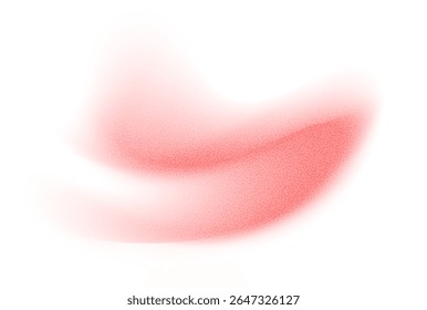 Abstract gradient shape with noise, red blurred grainy color gradation, vibrant design element.