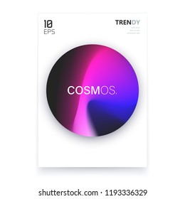 Abstract Gradient Shapes A4 Poster Design. Abstract Cover Backdrop. Trendy Color Flow Artwork