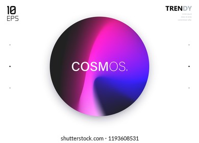 Abstract Gradient Shapes A4 Poster Design. Abstract Cover Backdrop. Trendy Color Flow Artwork