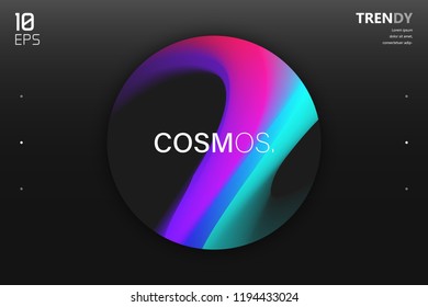 Abstract Gradient Shapes Background Design. Vivid Colors Backdrop. Trendy Color Flow Artwork