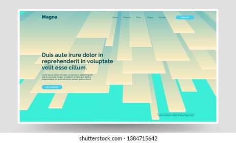 Abstract gradient shapes background for landing page. Homepage. Page template. Eps10 vector.
