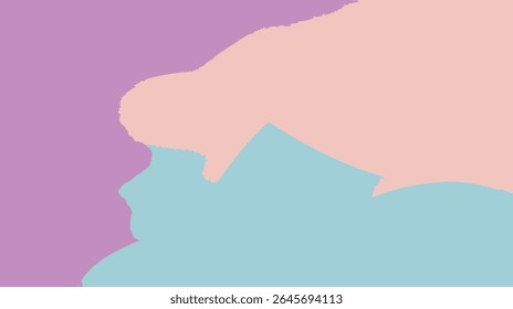 Abstract gradient shapes blend soft hues across canvas backdrop vibrant display