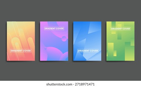 Abstract gradient shapes cover collection