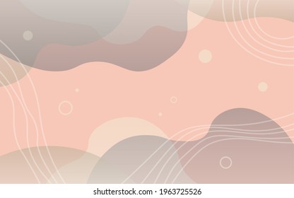 Abstract gradient shapes hand drawn elements background