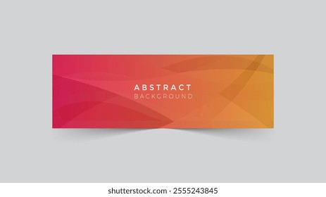 Abstract gradient shapes LinkedIn cover banner template