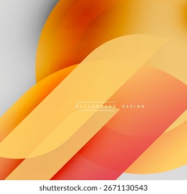 Abstract gradient shapes overlap, creating dynamic warm color composition. Soft curves suggest movement, modern design aesthetic.