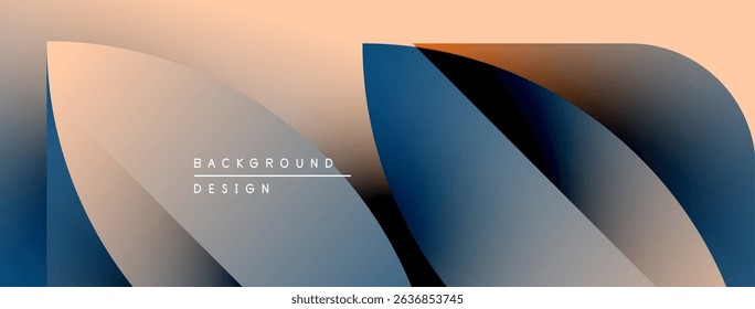 Abstract gradient shapes overlap. Soft color transitions create modern visual effect. Minimalist design with text element present.