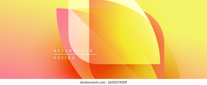 Abstract gradient shapes overlap. Warm colors dominate, creating dynamic visual effect. Text reads background design.