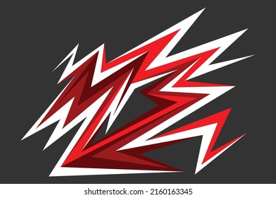 Abstract gradient sharp and zigzag pattern