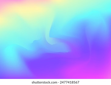 Abstract Gradient. Shiny Gasoline Brochure. Bright Foil. Blur Glitch. Hologram Texture. Pink Pop Texture. Iridescent Background. Pastel Cover. Violet Abstract Gradient