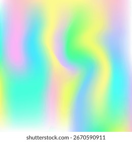 Gradiente Abstractas. Fallo brillante. Fondo suave psicodélico. Malla Cosmos. Tarjeta retro. Textura irisada. Difuminar ilustración geométrica. Textura holográfica. Degradado Abstractas azul