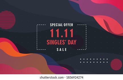 Abstract Gradient Singles Day Concept Logo Template