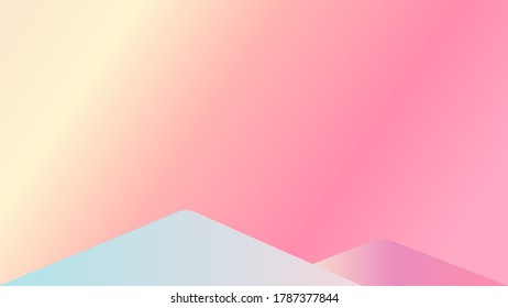 Resumen de gradiente cielo y fondo de colinas, concepto, color y atmósfera relajante, ilustración vectorial para diseño gráfico, fondo, sitio web o banner