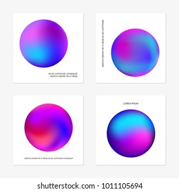 Abstract Gradient In The Sphere Of Violet, Pink, Blue. Vector Template.