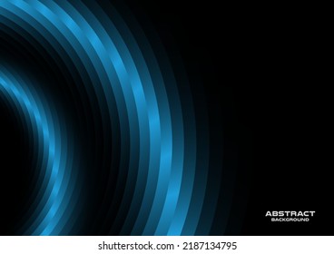 Abstract gradient spiral background for business brochure cover design. Vector and illustration banner poster template, blue Tone.