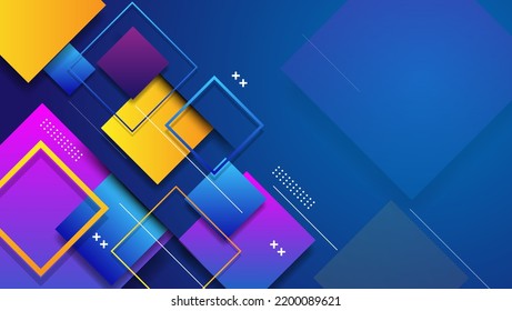 abstract gradient square background with copy space area. vector illustration