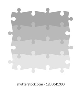 Abstract gradient square puzzle presentation. Design puzzle infographic template explanatory text field business statistics. Vector gradient puzzles illustration. Section compare service banner