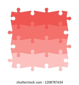 Abstract gradient square puzzle presentation. Design puzzle infographic template explanatory text field business statistics. Vector gradient puzzles illustration. Section compare service banner