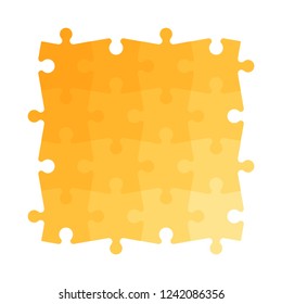 Abstract gradient square puzzle presentation. Design puzzle infographic template explanatory text field business statistics. Vector gradient puzzles illustration. Section compare service banner