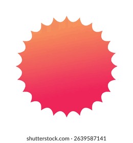 Abstract gradient sunburst shape design element