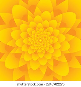 Fondo de girasol gradiente abstracto o fondo floral para el diseño de páginas de libros de color, fondo abstracto con patrón floral o estilo para el fondo moderno, ilustración de arte vectorial 
