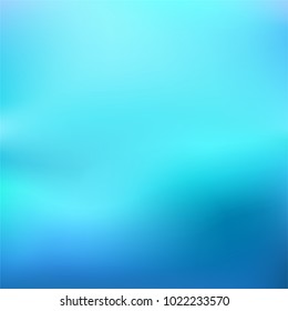 Abstract Gradient teal background. Blurred turquoise water backdrop. Vector illustration for your graphic design, banner, summer or aqua poster