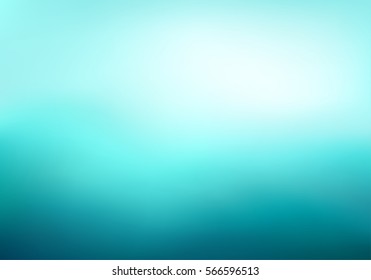 Abstract gradient teal background. Blurred turquoise water backdrop. Vector illustration for your graphic design, banner, summer or aqua poster.