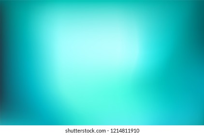 Abstract Gradient teal mint background. Blurred turquoise blue green water backdrop. Vector illustration for your graphic design, banner, summer or aqua poster