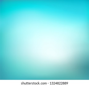 Abstract Gradient teal mint background. Blurred turquoise blue green water backdrop. Vector illustration for your graphic design, banner, summer or aqua poster with place for text