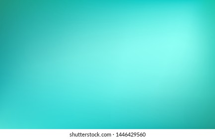 Abstract Gradient teal mint color background. Blurred pale turquoise green water backdrop. Vector illustration for your graphic design, banner, summer or aqua poster with place for text