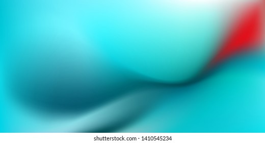 Abstract Gradient teal and red wave background. Blurred turquoise water backdrop. Vector illustration for your graphic design, banner, branding, wallpaper or concept