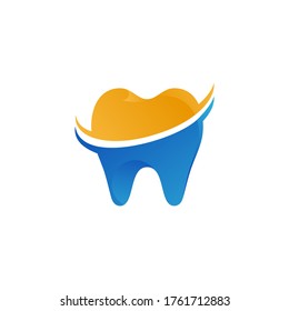 Abstract gradient teeth logo for dentist 