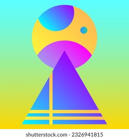 Abstract Gradient Texture Colored Simple Graphic Bright Vector Pattern Background