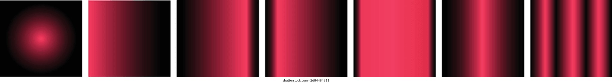 Transição de gradiente abstrato do vermelho escuro para o vermelho brilhante, mostrando diferentes estágios de mistura de cores e formação de padrões em um fundo transparente
