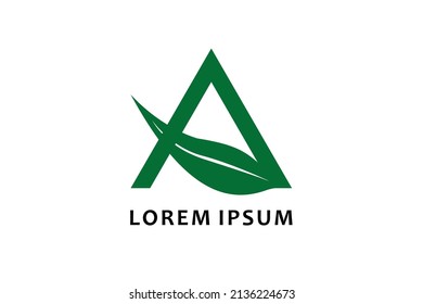Abstract Gradient Triangle Leaves Modern Company Logos Design Vector Illustration Template
