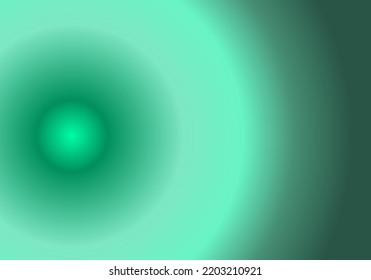 Abstract gradient turquoise green and black soft multicolored background. Modern radial design for mobile applications.