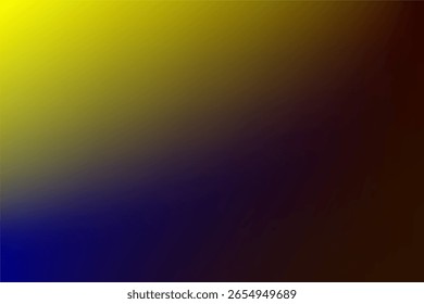 An abstract gradient unfolds with calm transitions of yellow, deep blue, and warm brown colors.