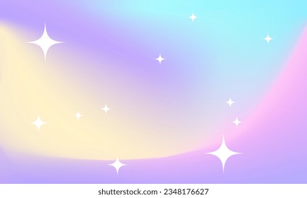 Abstract gradient unicorn background. Rainbow holographic gradation color. Vector illustration